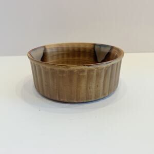 Sango Splash 4951 Stoneware 6” Storage Bowl Brown Drip Glaze